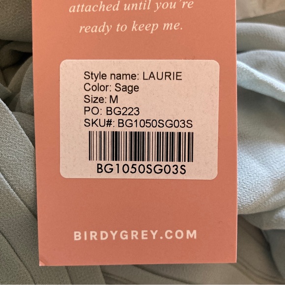 Birdy Grey Laurie Sage chiffon empire bridesmaids prom dress size S and M NWT - Picture 10 of 12